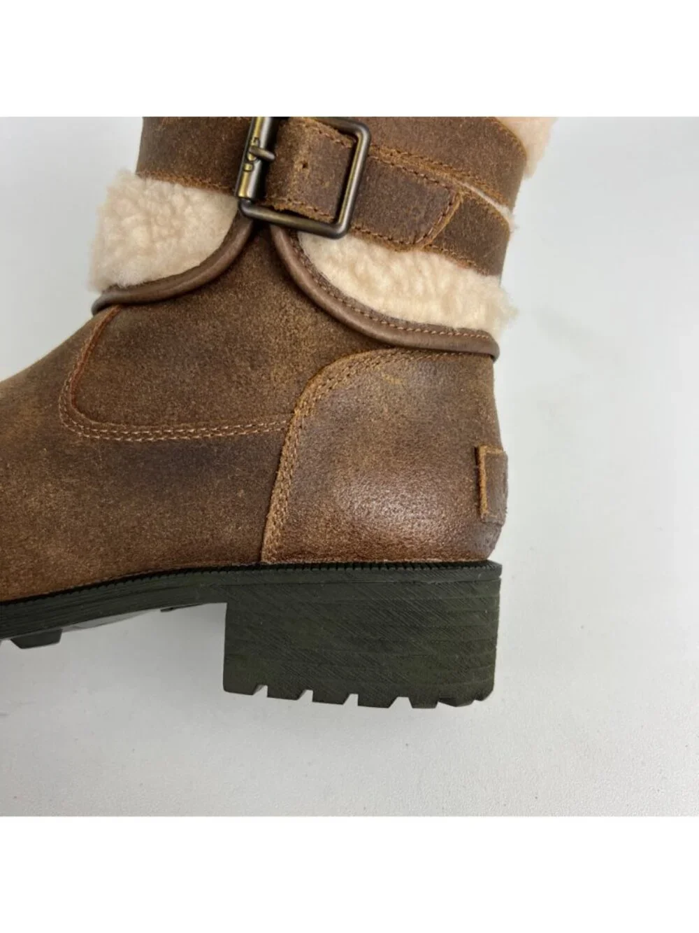 Ugg Womens Blayre III Shearling Boots Brown Waterproof Leather 1095153 size 6.5
